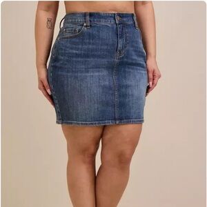 Torrid Mini Denim Straight Skirt